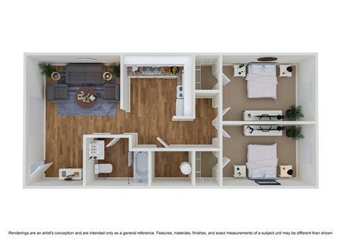 Beaumont Illinois Apartment Floor Plan